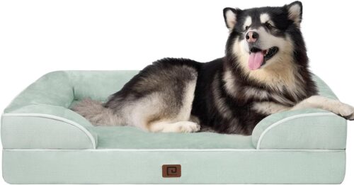 EHEYCIGA Orthopedic Dog Beds for Extra Large Dogs, Waterproof Memory Foam XL Pet Bed with Sides, Non-Slip and Egg-Crate Foam Big Dog Couch Bed with Washable Removable Cover, Grey - Image 333