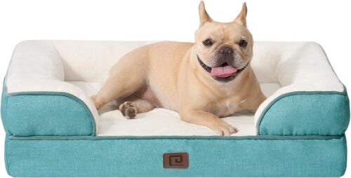 EHEYCIGA Orthopedic Dog Beds for Extra Large Dogs, Waterproof Memory Foam XL Pet Bed with Sides, Non-Slip and Egg-Crate Foam Big Dog Couch Bed with Washable Removable Cover, Grey - Image 336
