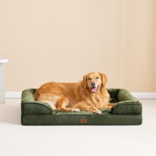 EHEYCIGA Orthopedic Dog Beds for Extra Large Dogs, Waterproof Memory Foam XL Pet Bed with Sides, Non-Slip and Egg-Crate Foam Big Dog Couch Bed with Washable Removable Cover, Grey - Image 339