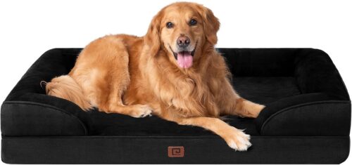 EHEYCIGA Orthopedic Dog Beds for Extra Large Dogs, Waterproof Memory Foam XL Pet Bed with Sides, Non-Slip and Egg-Crate Foam Big Dog Couch Bed with Washable Removable Cover, Grey - Image 340