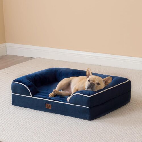 EHEYCIGA Orthopedic Dog Beds for Extra Large Dogs, Waterproof Memory Foam XL Pet Bed with Sides, Non-Slip and Egg-Crate Foam Big Dog Couch Bed with Washable Removable Cover, Grey - Image 342