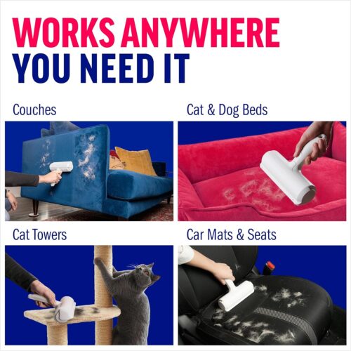 Chom Chom Roller Pet Hair Remover and Reusable Lint Roller - ChomChom Cat and Dog Hair Remover for Furniture, Couch, Carpet, Clothing and Bedding - Portable, Multi-Surface Fur Removal Tool - Image 6