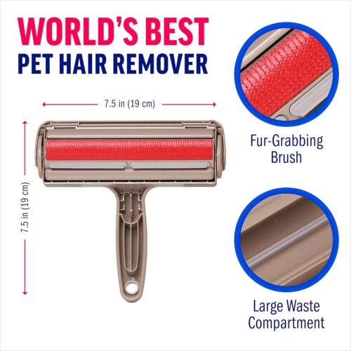 Chom Chom Roller Pet Hair Remover and Reusable Lint Roller - ChomChom Cat and Dog Hair Remover for Furniture, Couch, Carpet, Clothing and Bedding - Portable, Multi-Surface Fur Removal Tool - Image 33