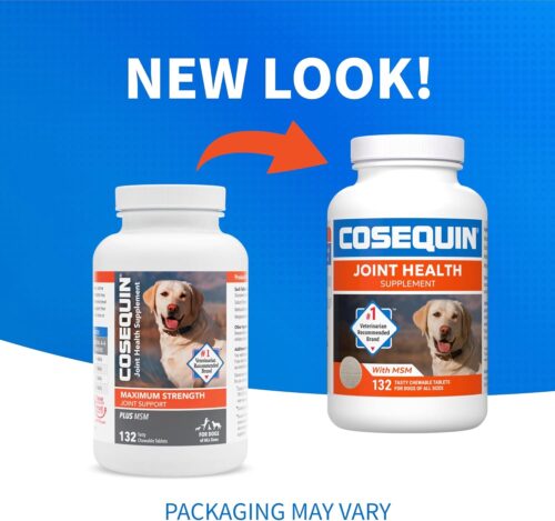 Nutramax Laboratories Cosequin Maximum Strength Joint Health Supplement for Dogs - With Glucosamine, Chondroitin, and MSM, 132 Chewable Tablets - Image 2