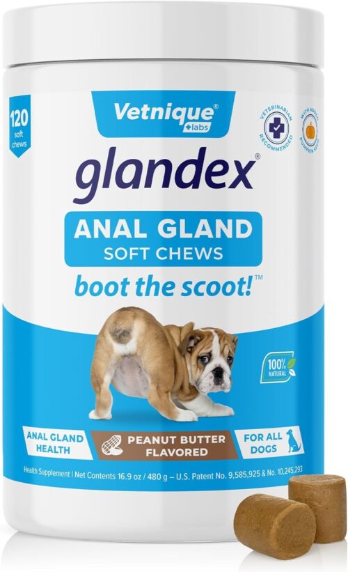 Vetnique Labs Glandex Anal Gland Soft Chew Treats with Pumpkin for Dogs Digestive Enzymes, Probiotics Fiber Supplement for Dogs Boot The Scoot (Peanut Butter Chews, 60 Count) - Image 19