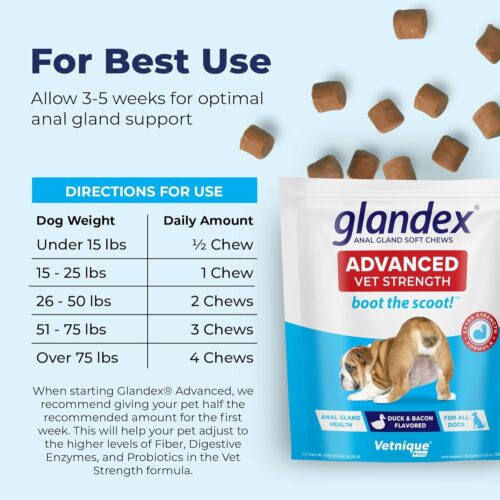 Vetnique Labs Glandex Anal Gland Soft Chew Treats with Pumpkin for Dogs Digestive Enzymes, Probiotics Fiber Supplement for Dogs Boot The Scoot (Peanut Butter Chews, 60 Count) - Image 24