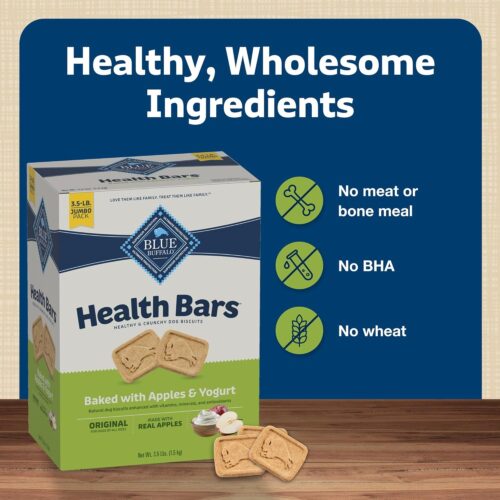 Blue Buffalo Health Bars Crunchy Dog Biscuits, Oven-Baked With Natural Ingredients, Pumpkin & Cinnamon, 16-oz Bag - Image 96