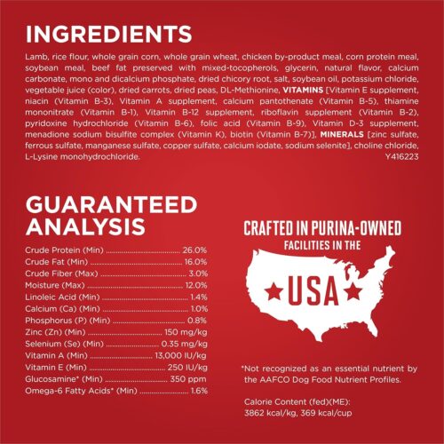 Purina ONE Dry Dog Food Lamb and Rice Formula - 31.1 lb. Bag - Image 6