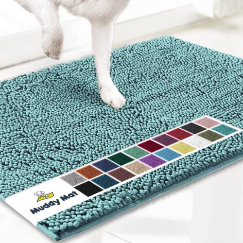 Muddy Mat® Shown on TV – Super Absorbent Microfiber Dog Door Mat for Muddy Paws, Non-Slip Washable Pet Rug, Quick Dry Chenille Entryway Carpet, Machine Washable Indoor Outdoor mat, Grey 30"x19" - Image 208