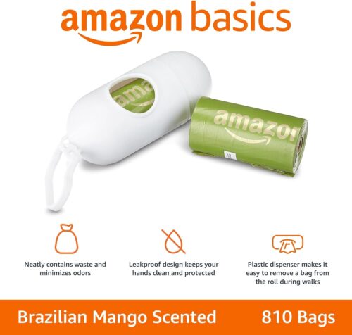 Amazon Basics Dog Poop Bags with Dispenser, 540 Count, Enhanced for Guaranteed Leakproof, Lavender Scented, Includes Leash Clip - Image 23
