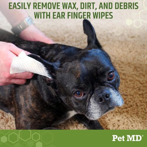 Pet MD - Dog Ear Cleaner Wipes - Otic Cleanser for Dogs to Stop Ear Itching, and Infections with Aloe and Eucalyptus - 100 Count - Image 8