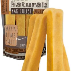 Mighty Paw Yak Cheese Dog Chews - All-Natural Treats for Dogs - High Protein Treat With 68 Grams Of Protein Per Chew - Delicious And Long Lasting - Odor Free With Limited Ingredients - (Large, 4 Pack)