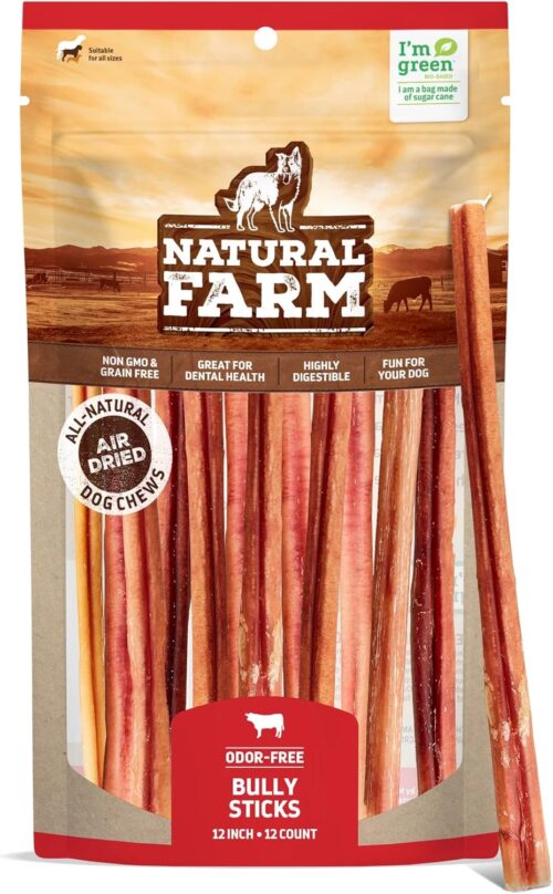 Natural Farm Odor-Free Bully Sticks (6 Inch, 25 Pack), 1.3 lb. Bag, Fully Digestible 100% Beef Pizzle Chews, Grass-Fed, Non-GMO, Grain-Free, Natural Long-Lasting Chews for Small & Large Dogs - Image 11