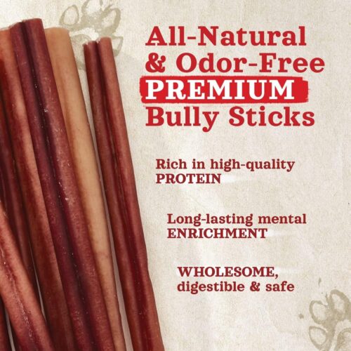 Natural Farm Odor-Free Bully Sticks (6 Inch, 25 Pack), 1.3 lb. Bag, Fully Digestible 100% Beef Pizzle Chews, Grass-Fed, Non-GMO, Grain-Free, Natural Long-Lasting Chews for Small & Large Dogs - Image 12