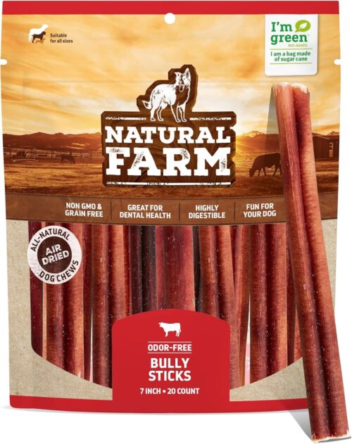 Natural Farm Odor-Free Bully Sticks (6 Inch, 25 Pack), 1.3 lb. Bag, Fully Digestible 100% Beef Pizzle Chews, Grass-Fed, Non-GMO, Grain-Free, Natural Long-Lasting Chews for Small & Large Dogs - Image 16