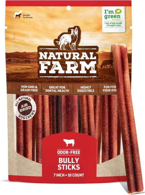 Natural Farm Odor-Free Bully Sticks (6 Inch, 25 Pack), 1.3 lb. Bag, Fully Digestible 100% Beef Pizzle Chews, Grass-Fed, Non-GMO, Grain-Free, Natural Long-Lasting Chews for Small & Large Dogs - Image 18