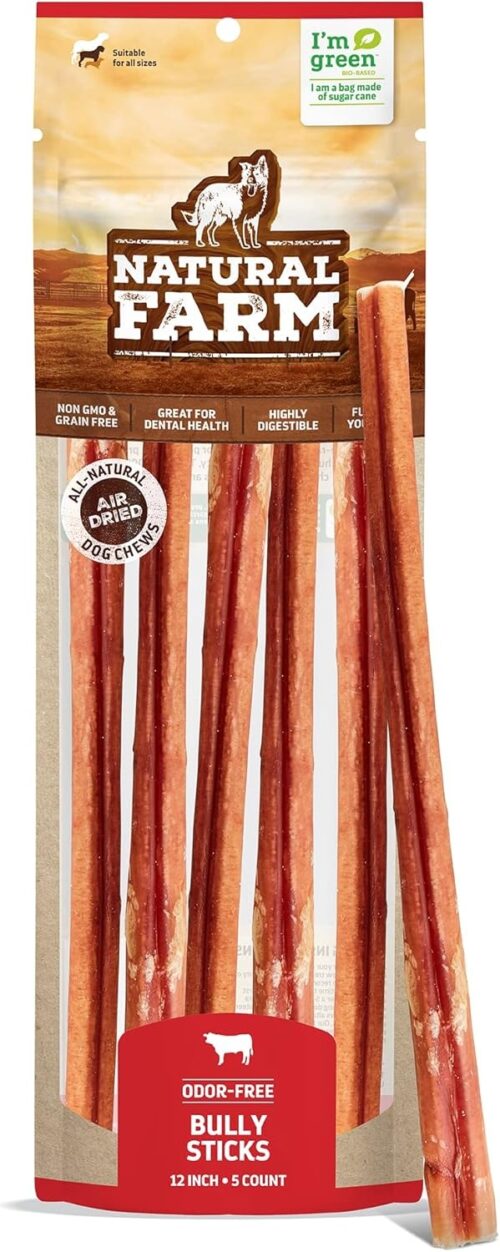 Natural Farm Odor-Free Bully Sticks (6 Inch, 25 Pack), 1.3 lb. Bag, Fully Digestible 100% Beef Pizzle Chews, Grass-Fed, Non-GMO, Grain-Free, Natural Long-Lasting Chews for Small & Large Dogs - Image 22