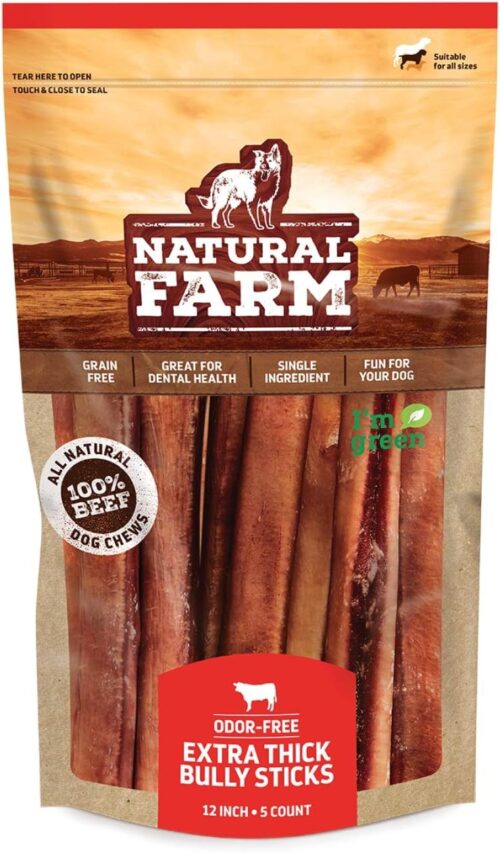 Natural Farm Odor-Free Bully Sticks (6 Inch, 25 Pack), 1.3 lb. Bag, Fully Digestible 100% Beef Pizzle Chews, Grass-Fed, Non-GMO, Grain-Free, Natural Long-Lasting Chews for Small & Large Dogs - Image 26