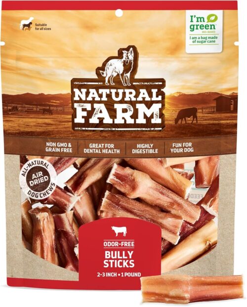 Natural Farm Odor-Free Bully Sticks (6 Inch, 25 Pack), 1.3 lb. Bag, Fully Digestible 100% Beef Pizzle Chews, Grass-Fed, Non-GMO, Grain-Free, Natural Long-Lasting Chews for Small & Large Dogs - Image 27