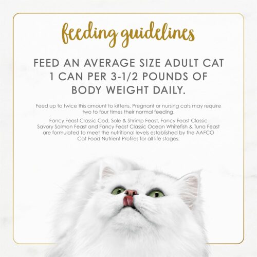 Purina Fancy Feast Seafood Classic Pate Collection Grain Free Wet Cat Food Variety Pack - (Pack of 30) 3 oz. Cans - Image 9
