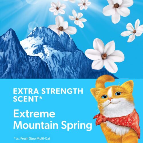 Fresh Step Extreme Clumping Litter With Febreze Freshness, Mountain Spring Scent Clumping Cat Litter With Guaranteed Odor Control, 14 lb. Box - Image 5