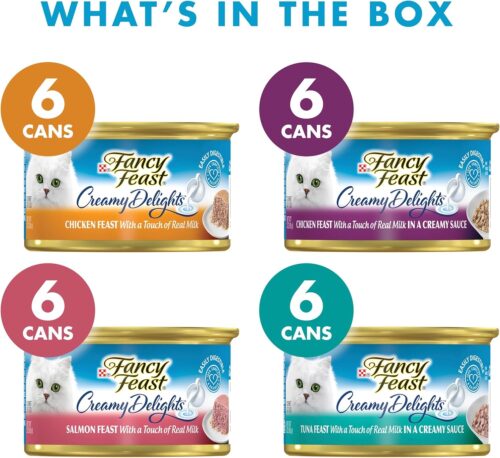 Purina Fancy Feast Seafood Classic Pate Collection Grain Free Wet Cat Food Variety Pack - (Pack of 30) 3 oz. Cans - Image 124