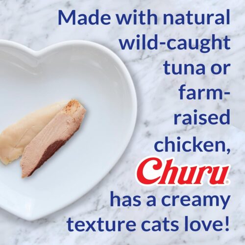 INABA Churu Cat Treats, Grain-Free, Lickable, Squeezable Creamy Purée Cat Treat/Topper with Vitamin E & Taurine, 0.5 Ounces Each Tube, 50 Tubes, Tuna & Chicken Variety - Image 20