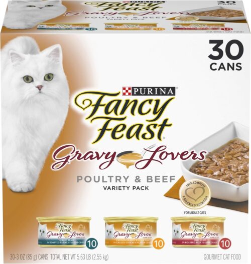 Purina Fancy Feast Seafood Classic Pate Collection Grain Free Wet Cat Food Variety Pack - (Pack of 30) 3 oz. Cans - Image 272