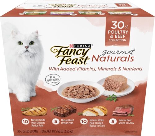 Purina Fancy Feast Seafood Classic Pate Collection Grain Free Wet Cat Food Variety Pack - (Pack of 30) 3 oz. Cans - Image 318