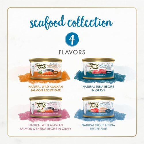 Purina Fancy Feast Seafood Classic Pate Collection Grain Free Wet Cat Food Variety Pack - (Pack of 30) 3 oz. Cans - Image 378
