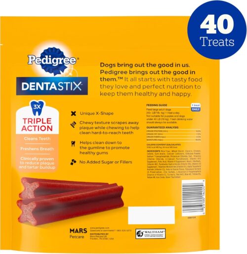 PEDIGREE DENTASTIX Large Dog Dental Care Treats Original, Beef & Fresh Variety Pack, 2.73 lb.Pack (51 Treats) - Image 14