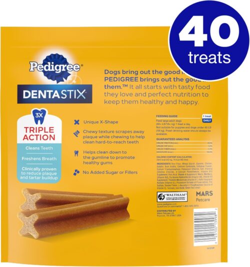 PEDIGREE DENTASTIX Large Dog Dental Care Treats Original, Beef & Fresh Variety Pack, 2.73 lb.Pack (51 Treats) - Image 22