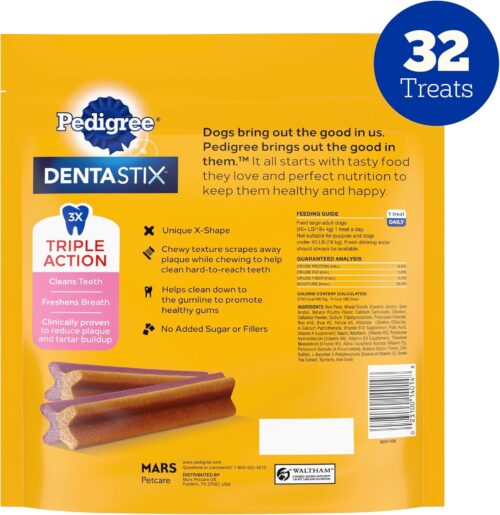 PEDIGREE DENTASTIX Large Dog Dental Care Treats Original, Beef & Fresh Variety Pack, 2.73 lb.Pack (51 Treats) - Image 29