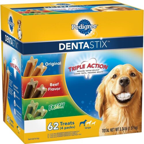 PEDIGREE DENTASTIX Large Dog Dental Care Treats Original, Beef & Fresh Variety Pack, 2.73 lb.Pack (51 Treats) - Image 35