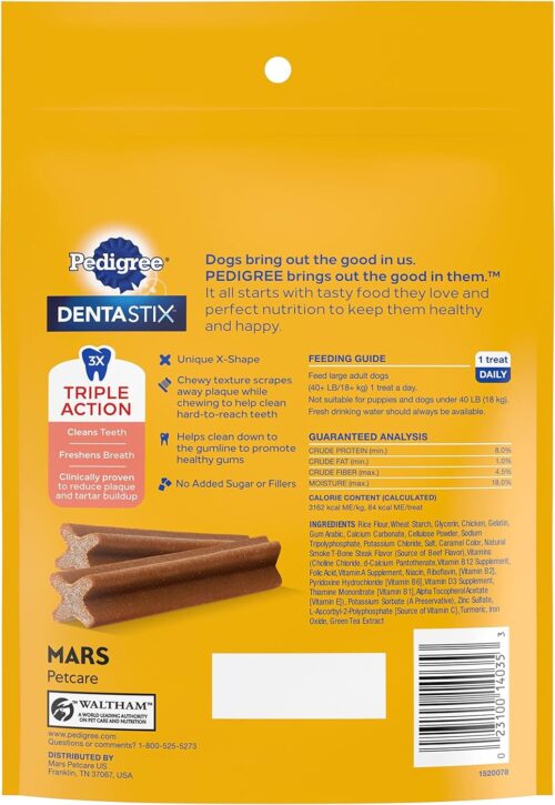 PEDIGREE DENTASTIX Large Dog Dental Care Treats Original, Beef & Fresh Variety Pack, 2.73 lb.Pack (51 Treats) - Image 44