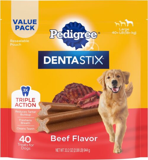PEDIGREE DENTASTIX Large Dog Dental Care Treats Original, Beef & Fresh Variety Pack, 2.73 lb.Pack (51 Treats) - Image 54
