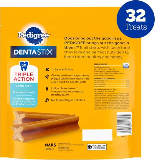 PEDIGREE DENTASTIX Large Dog Dental Care Treats Original, Beef & Fresh Variety Pack, 2.73 lb.Pack (51 Treats) - Image 63