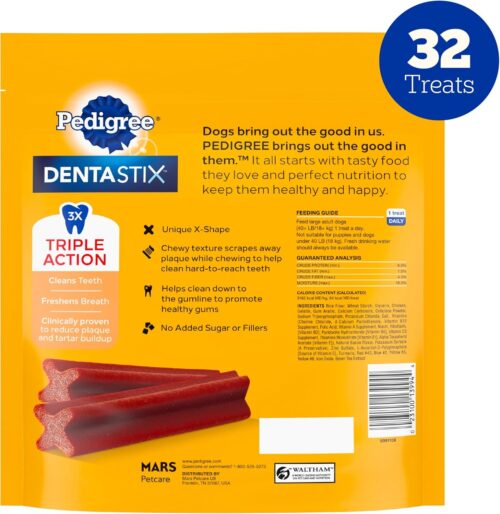 PEDIGREE DENTASTIX Large Dog Dental Care Treats Original, Beef & Fresh Variety Pack, 2.73 lb.Pack (51 Treats) - Image 67