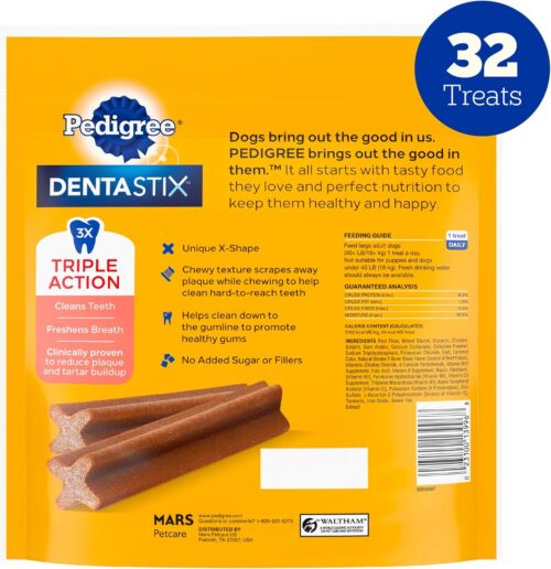 PEDIGREE DENTASTIX Large Dog Dental Care Treats Original, Beef & Fresh Variety Pack, 2.73 lb.Pack (51 Treats) - Image 69
