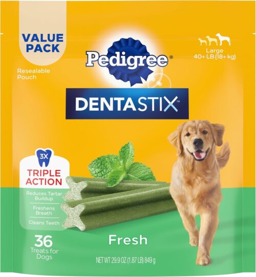 PEDIGREE DENTASTIX Large Dog Dental Care Treats Original, Beef & Fresh Variety Pack, 2.73 lb.Pack (51 Treats) - Image 70