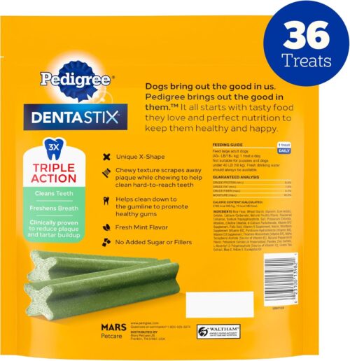 PEDIGREE DENTASTIX Large Dog Dental Care Treats Original, Beef & Fresh Variety Pack, 2.73 lb.Pack (51 Treats) - Image 71
