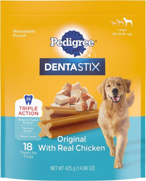 PEDIGREE DENTASTIX Large Dog Dental Care Treats Original, Beef & Fresh Variety Pack, 2.73 lb.Pack (51 Treats) - Image 89