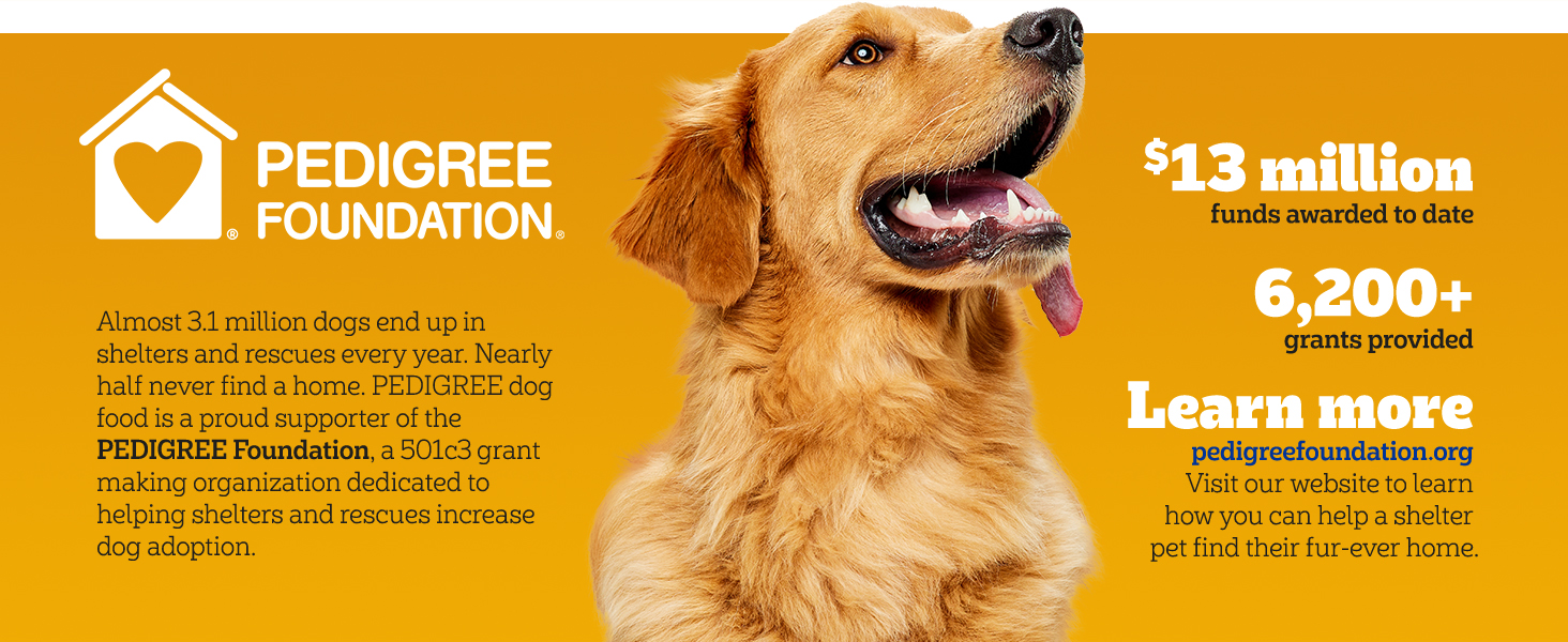 The PEDIGREE brand proudly supports PEDIGREE Foundation 
