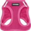 Best Pet Supplies Voyager Step-in Air Dog Harness - All Weather Mesh, Reflective, No Pull Harness for Small, Medium Dogs, Cats - Secure with Hook & Loop Fastener, Buckle, Double D-Rings - Fuchsia, S