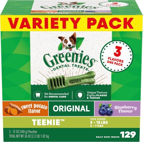 Greenies Original Teenie Natural Dental Care Dog Treats, 12 oz. Pouch (43 Treats) - Image 100