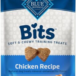 Blue Buffalo Bits Soft Dog Treats for Training, Made With Natural Ingredients & Enhanced with DHA, Chicken Recipe, 19-oz Bag