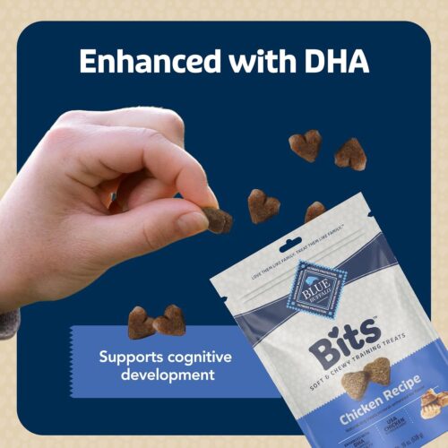 Blue Buffalo Bits Soft Dog Treats for Training, Made With Natural Ingredients & Enhanced with DHA, Chicken Recipe, 19-oz Bag - Image 6