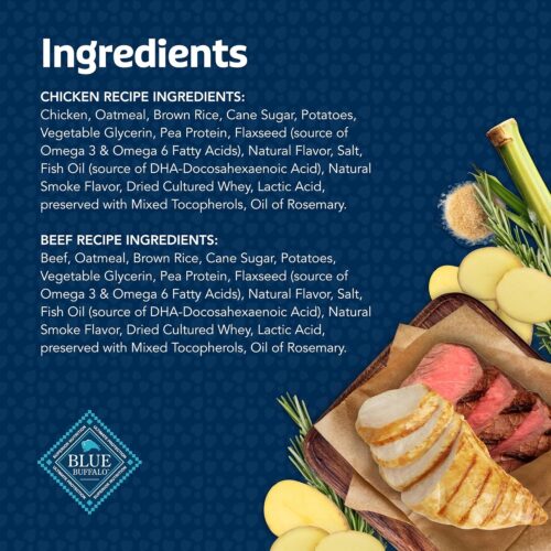 Blue Buffalo Bits Soft Dog Treats for Training, Made With Natural Ingredients & Enhanced with DHA, Chicken Recipe, 19-oz Bag - Image 24