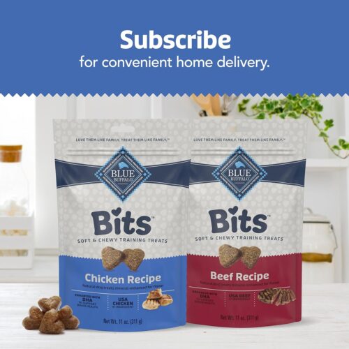 Blue Buffalo Bits Soft Dog Treats for Training, Made With Natural Ingredients & Enhanced with DHA, Chicken Recipe, 19-oz Bag - Image 29