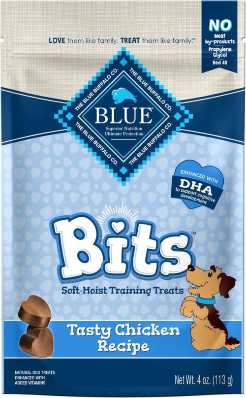 Blue Buffalo Bits Soft Dog Treats for Training, Made With Natural Ingredients & Enhanced with DHA, Chicken Recipe, 19-oz Bag - Image 39